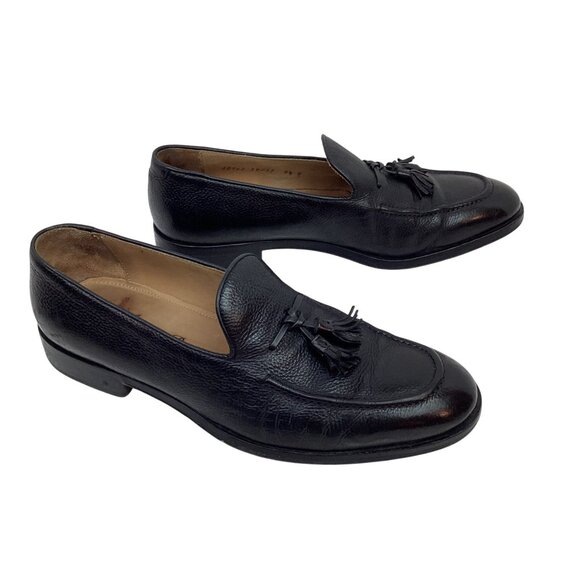 Allen Edmonds Perugia Leather Tassel Loafers #40162 Mens 9.5 Black Handcrafted I - Picture 8 of 12